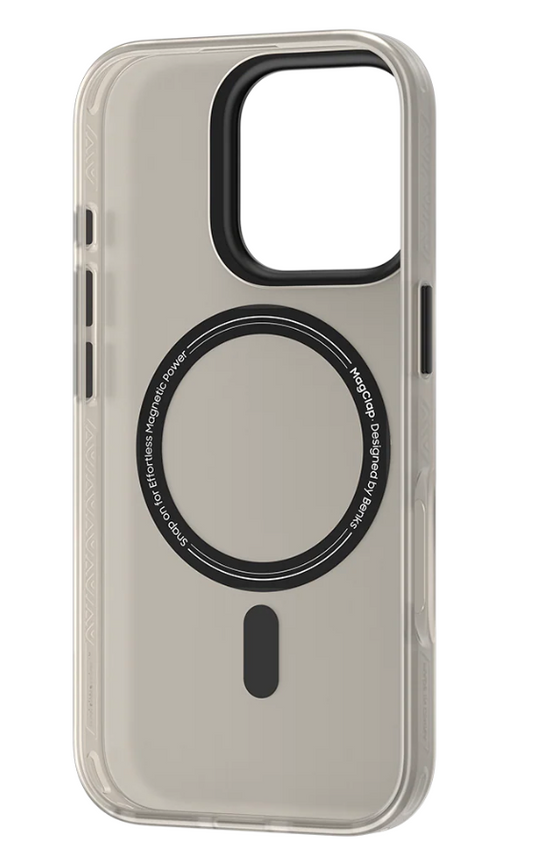 Titanium BENKS Lucid Armor Phone Case for iPhone 16 Pro Max grey impact resistant slim fit