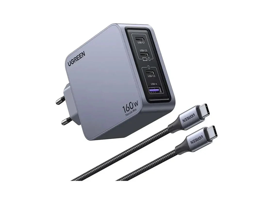 UGREEN Nexode Pro 160W 4-Port GaN Fast Charger Set EU with cable