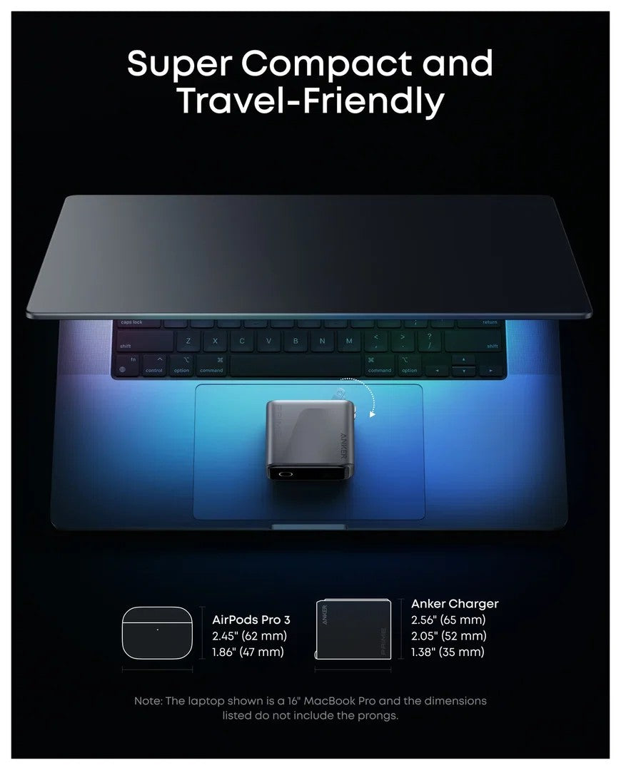 Anker Prime Charger (160W, 3 Ports, Smart Display)