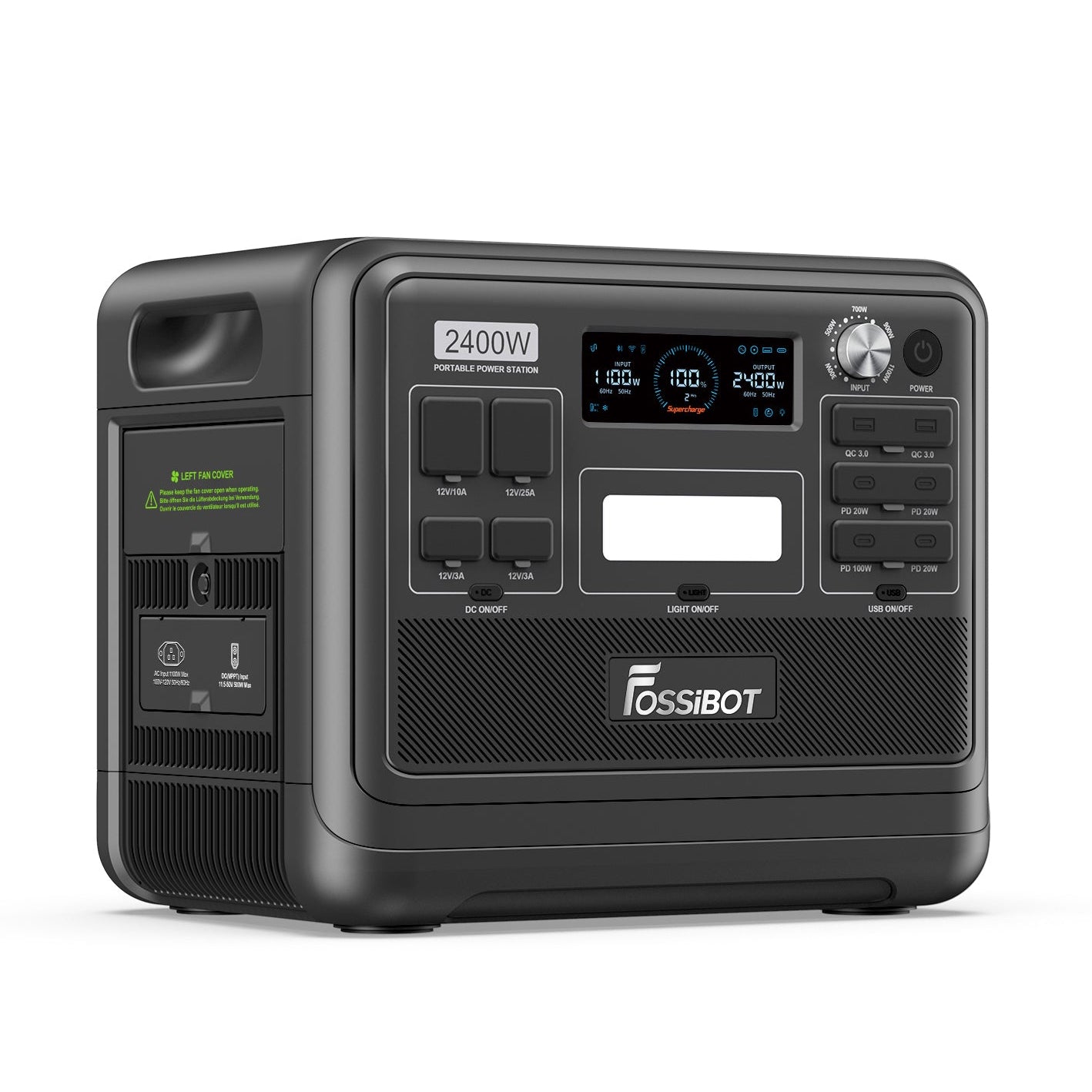 FOSSiBOT F2400 Portable Power Station 2048Wh side