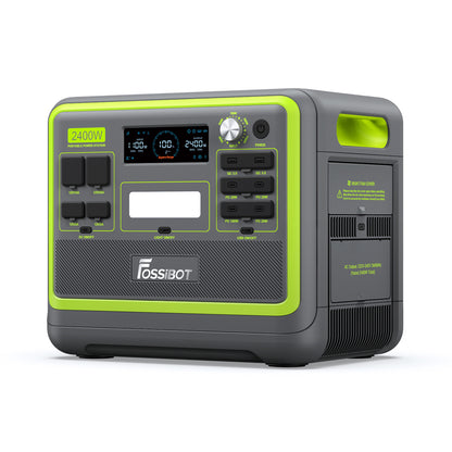 FOSSiBOT F2400 Portable Power Station 2048Wh side green