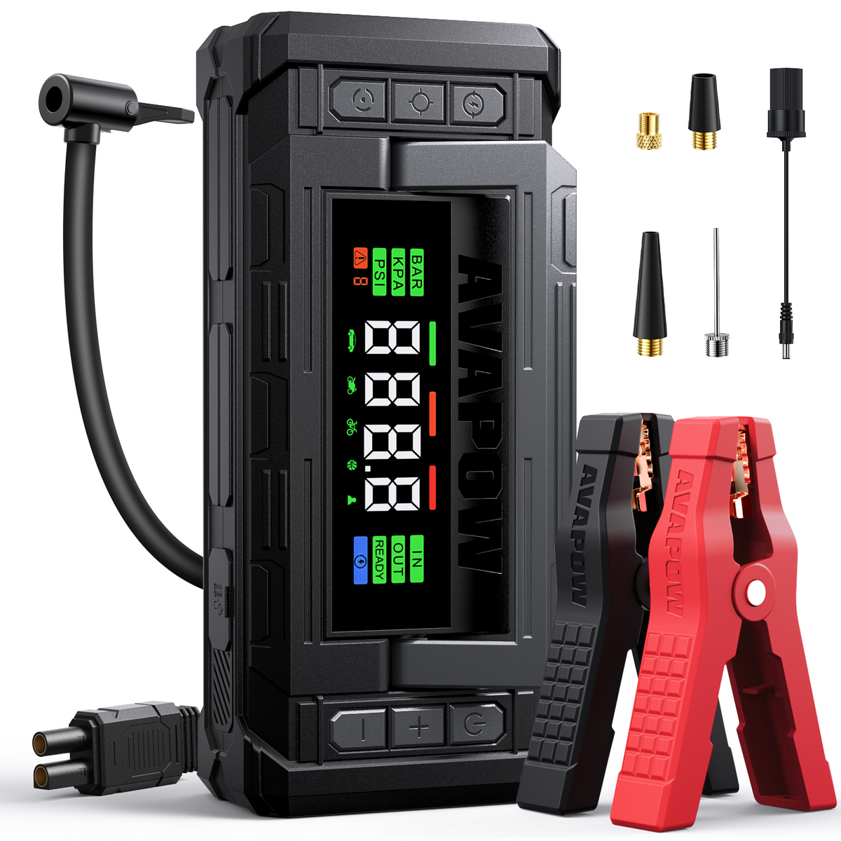 AVAPOW Jump Starter 10000A with Air Compressor - 150PSI