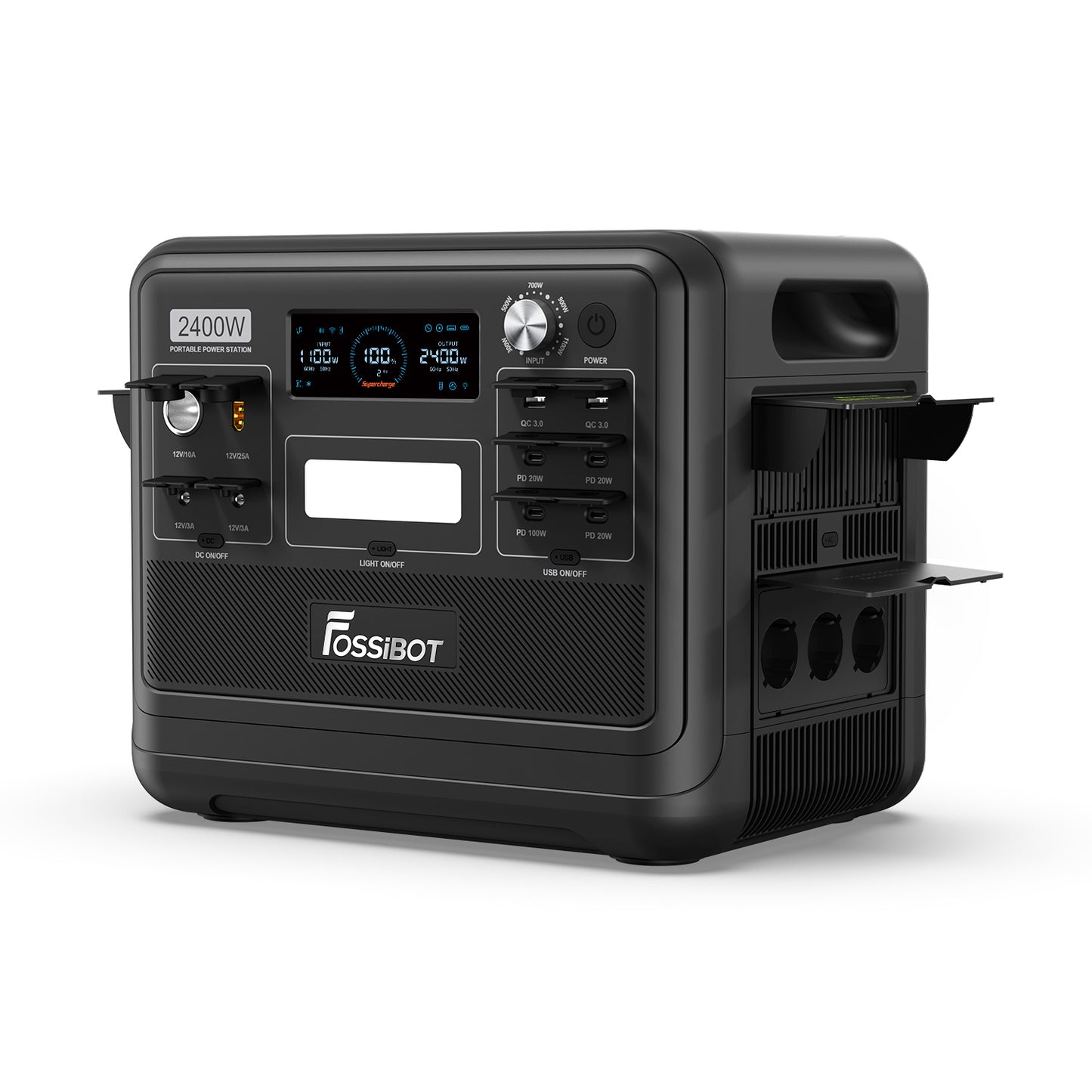 FOSSiBOT F2400 Portable Power Station 2048Wh ports