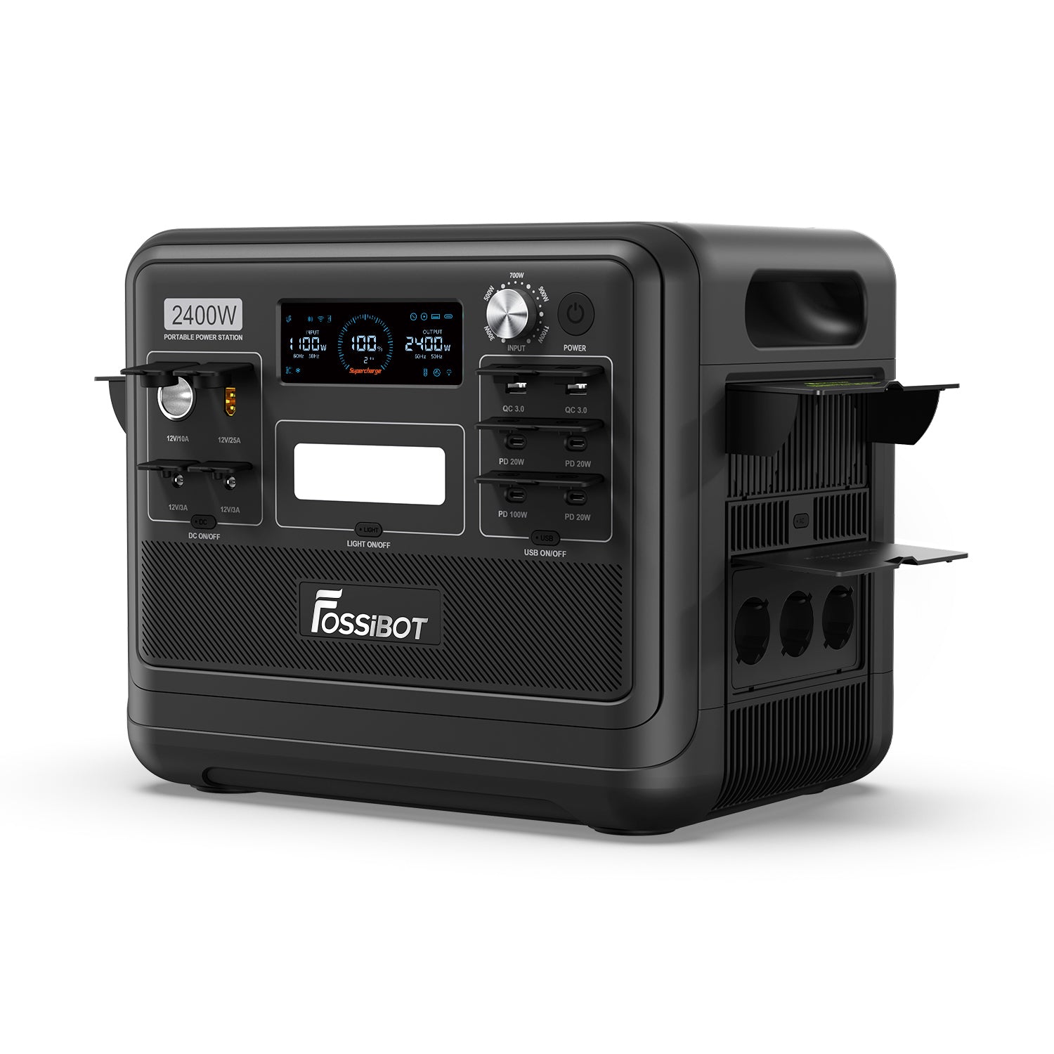 FOSSiBOT F2400 Portable Power Station 2048Wh ports