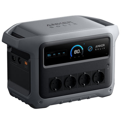 Anker C1000 Gen 2 compact 1kwh Power station home battery side view silver