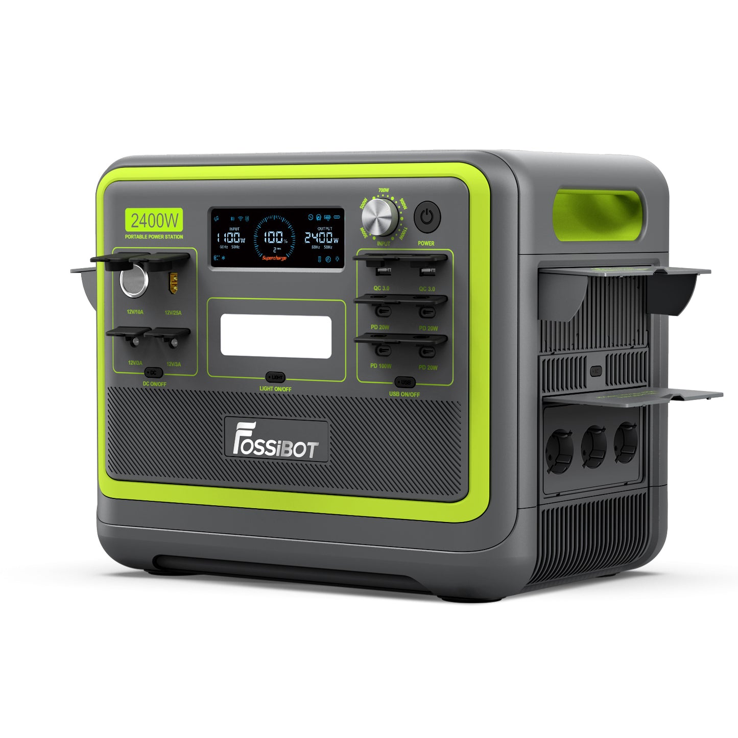 FOSSiBOT F2400 Portable Power Station 2048Wh ports charging