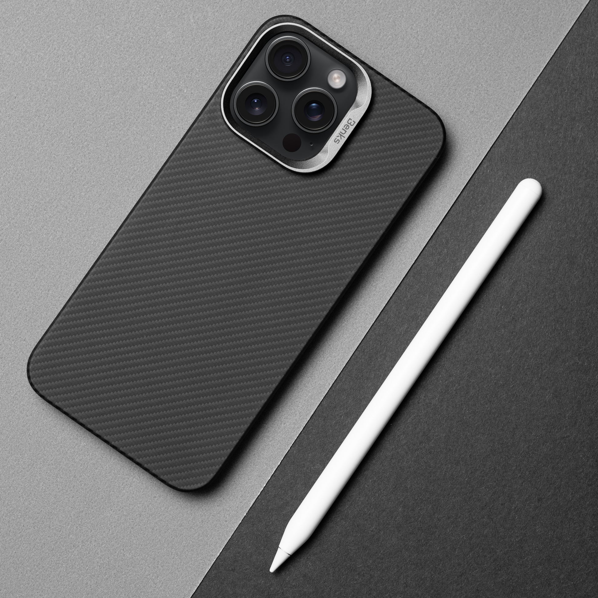 ArmorAir Case built with Kevlar® for iPhone 14 Pro pen black
