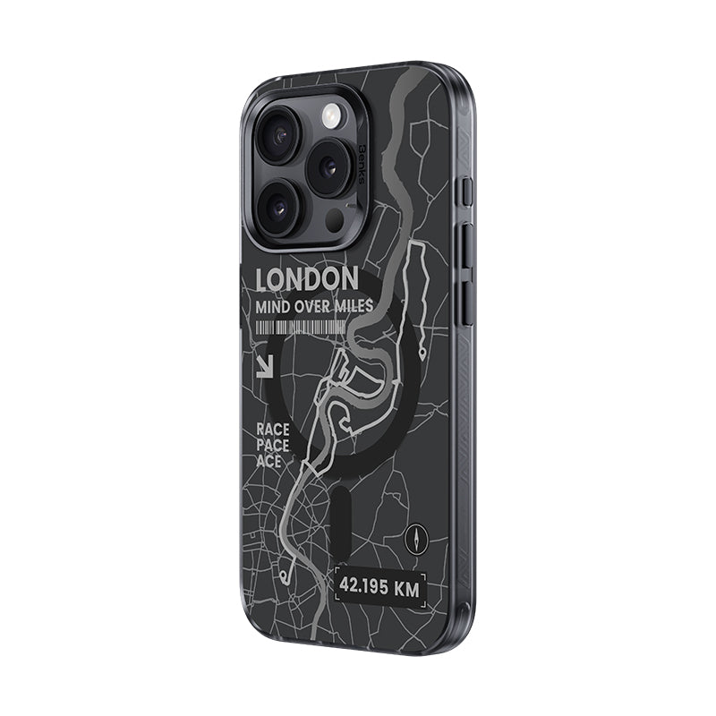 Black BENKS Dynamic Series City London slim case for iPhone 16 Pro Max