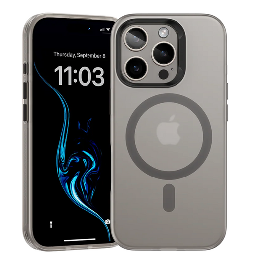 Titanium BENKS Lucid Armor Phone Case for iPhone 16 Pro Max grey impact resistant