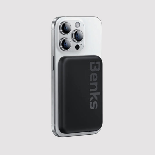 Black BENKS MagClap JuicePod Powerbank 6000 mAh fast charging wireless