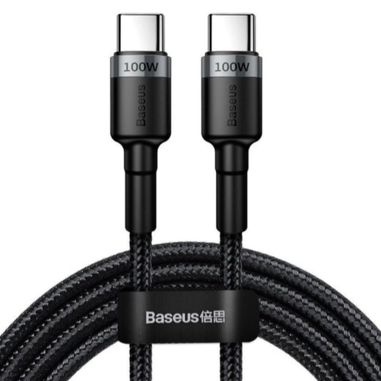 Baseus Cafule USB C Cable 100W - 1m black roll up