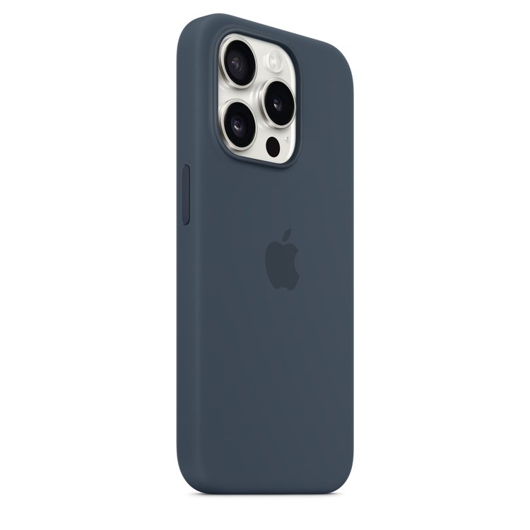 Blue Apple iPhone 15 Pro Silicone Case MagSafe Storm protection max drop perfect fit