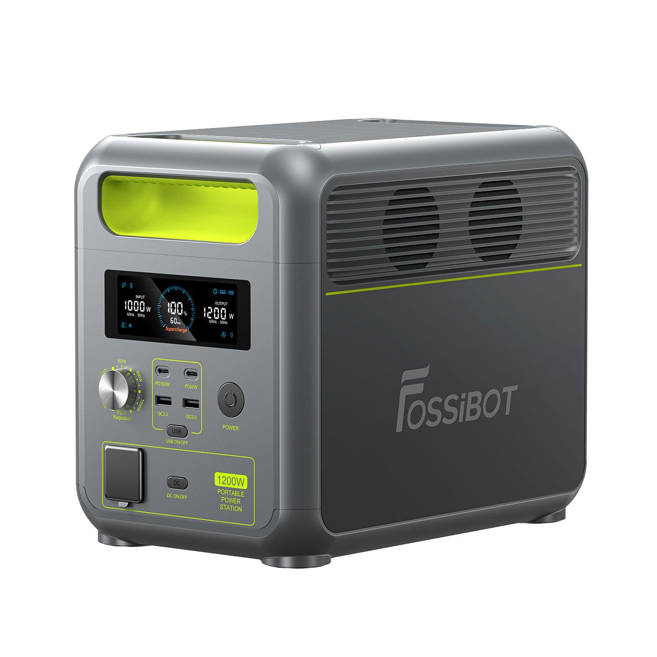 FOSSiBOT F1200 Portable Power Station 1024Wh green