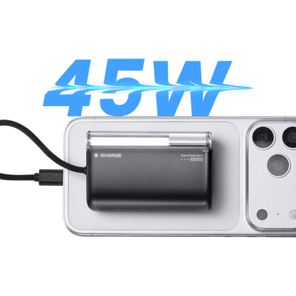 SHARGE Flow 3 Power Bank 45W 10K Built-in Cable