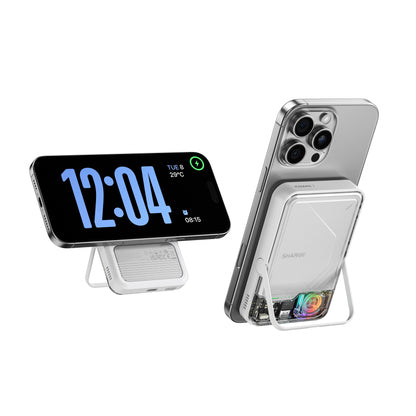 SHARGE ICEMAG 2 Powerbank Qi2 10000mAh Kick stand RGB lights Side charging magsafe