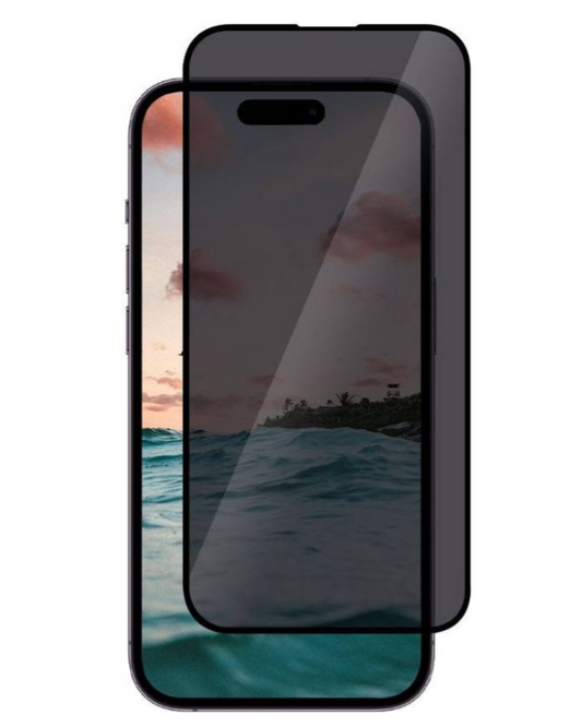 Nuglas Premium Privacy Screenprotector iPhone 15/16 - Tempered Privacy Glass 5D HD