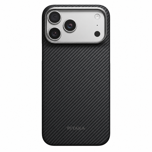 PITAKA Edge iPhone 18 Pro / 17 Pro Case MagSafe Ultra Thin front backblack aramid