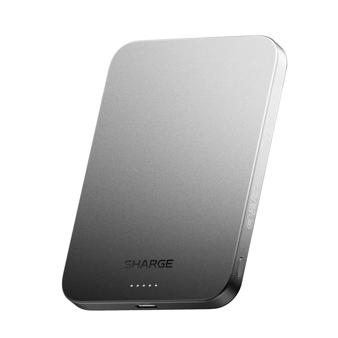 SHARGE AeroMag Qi2 Powerbank 5k black gray ultra thin
