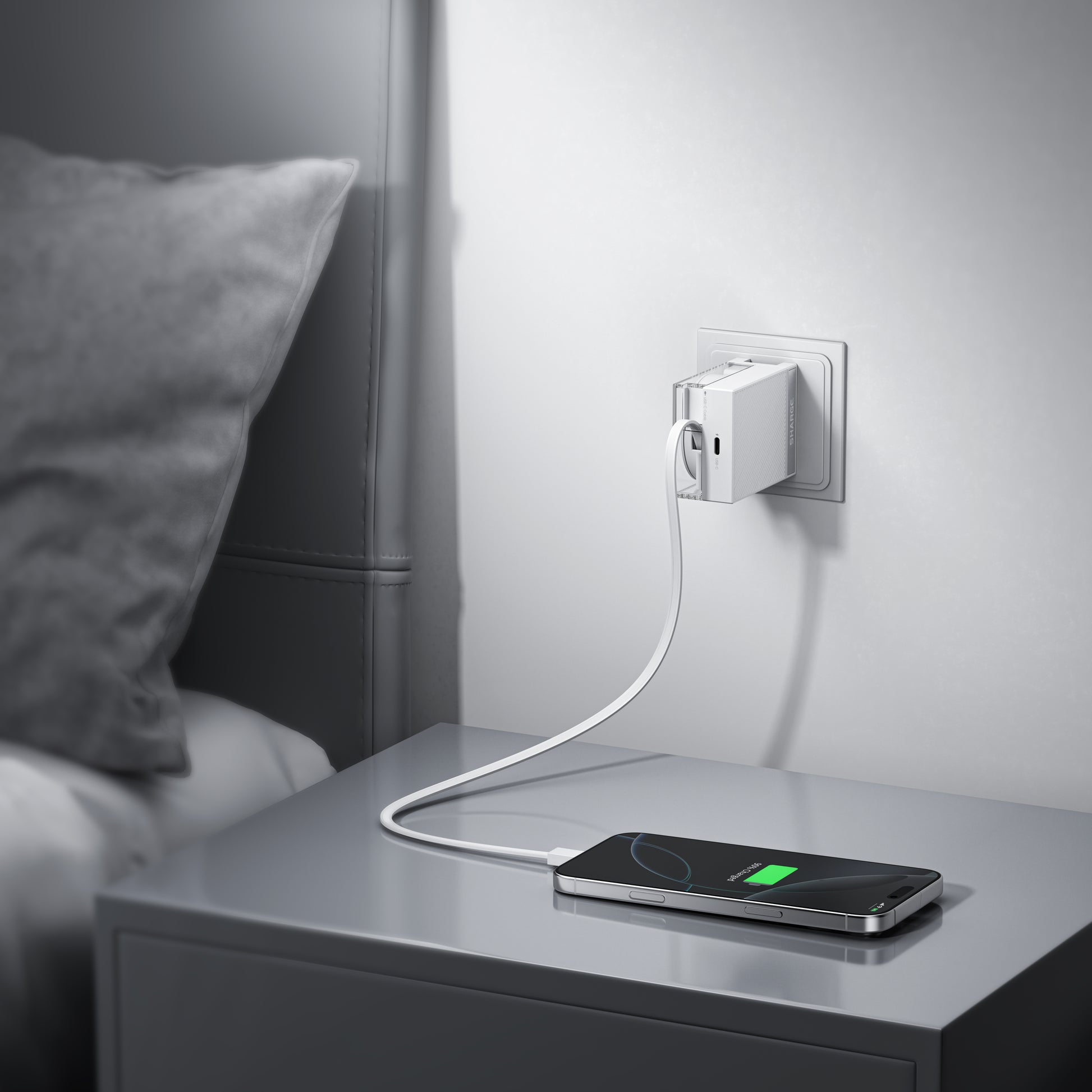 SHARGE retractable 65W USB-C charger with GaN technology