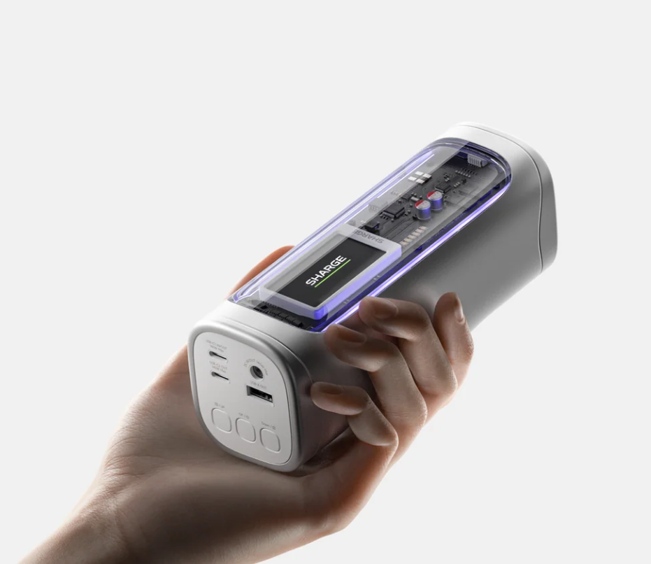 Powerbank on hand silver 300W 