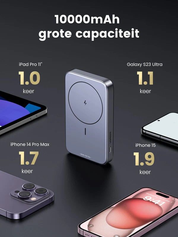 UGREEN 10000mAh Magnetic Wireless Power Bank magsafe slim