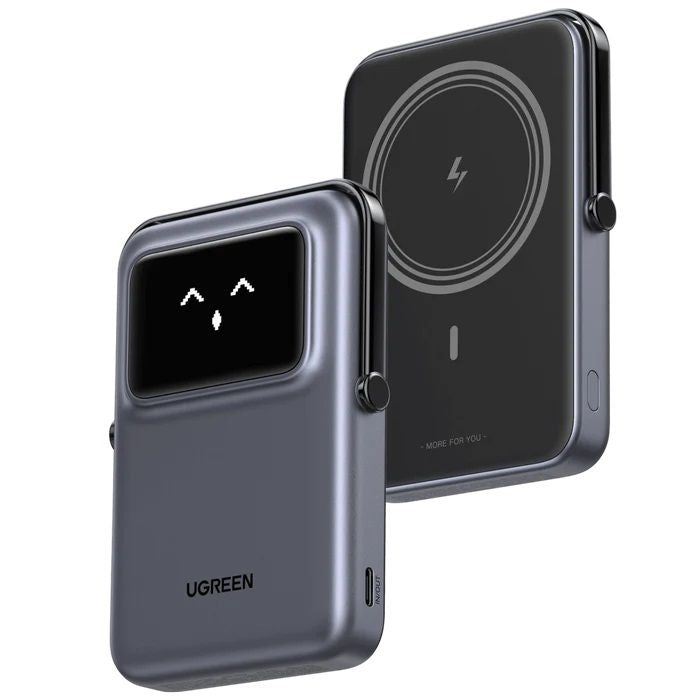 UGREEN 10000mAh Mini Magnetic Wireless Robot 20W PowerBank display multi