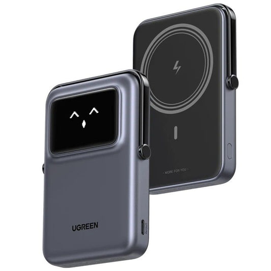 UGREEN 10000mAh Mini Magnetic Wireless Robot 20W PowerBank display multi