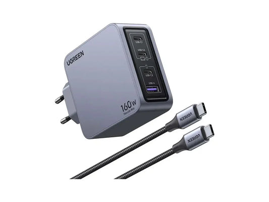 UGREEN Nexode Pro 160W 4-Port GaN Fast Charger Set EU with cable