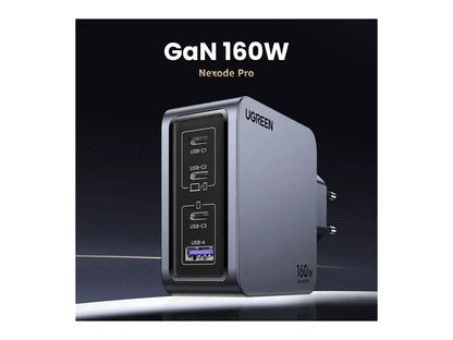 UGREEN Nexode Pro 160W 4-Port GaN Fast Charger Set EU with cable all in one