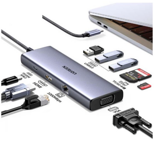 Ugreen Revodok USB-C 6-IN-1 Hub with 4K HDMI USB Type-C 10000 Mbit/s multi hub